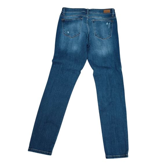 Judy Blue Buffalo Plaid Patch Skinny Jeans JB8268DK Ripped Distressed Size 11/30 - Picture 4 of 4